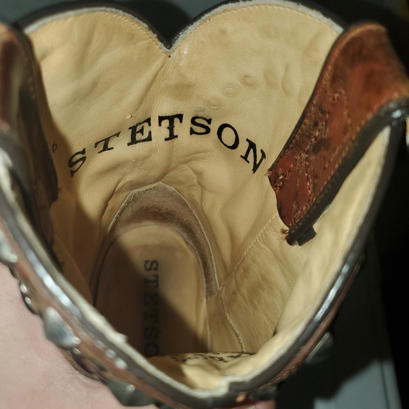 Stetson Studded Cowboy Boots Western Boots 6 - Picture 10 of 10